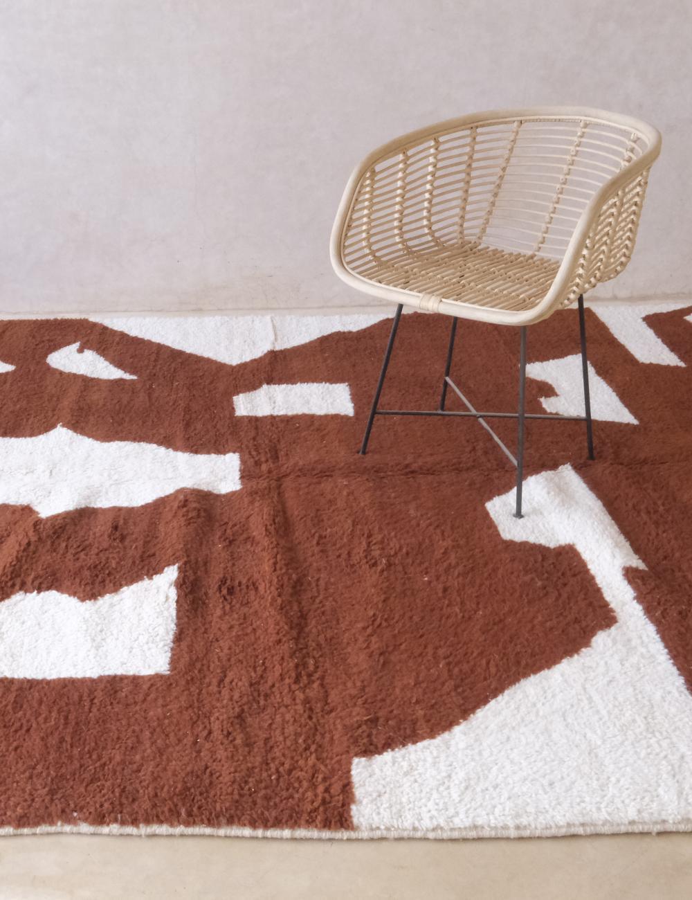 Moroccan Brown Boujad Wool Rug 10.1 x 7.3 ft / 308 x 223 cm - Surcoma