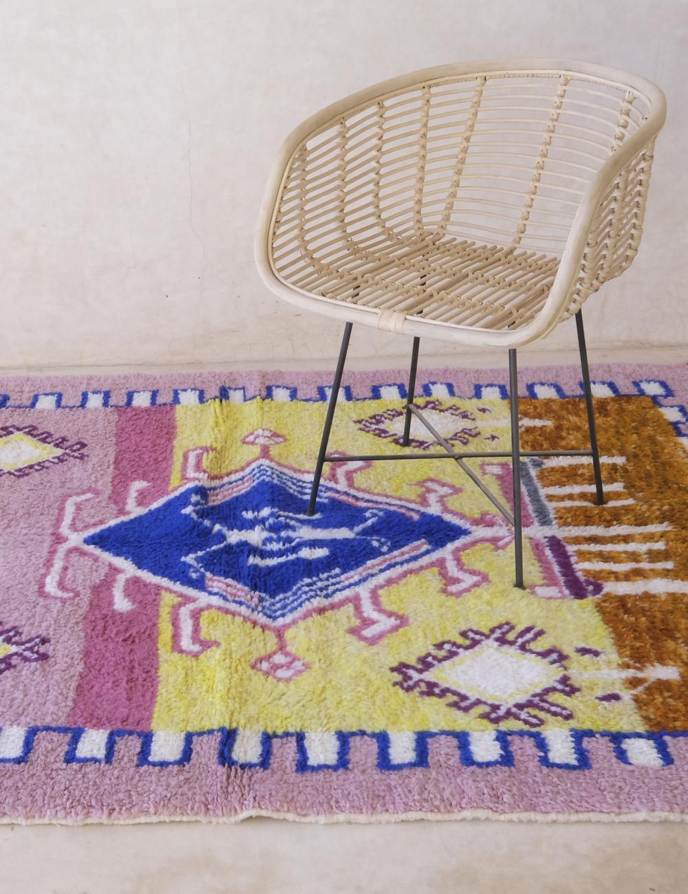 Moroccan Boujad Wool Rug 7.1 x 4.9 ft / 216 x 150 cm - Surcoma