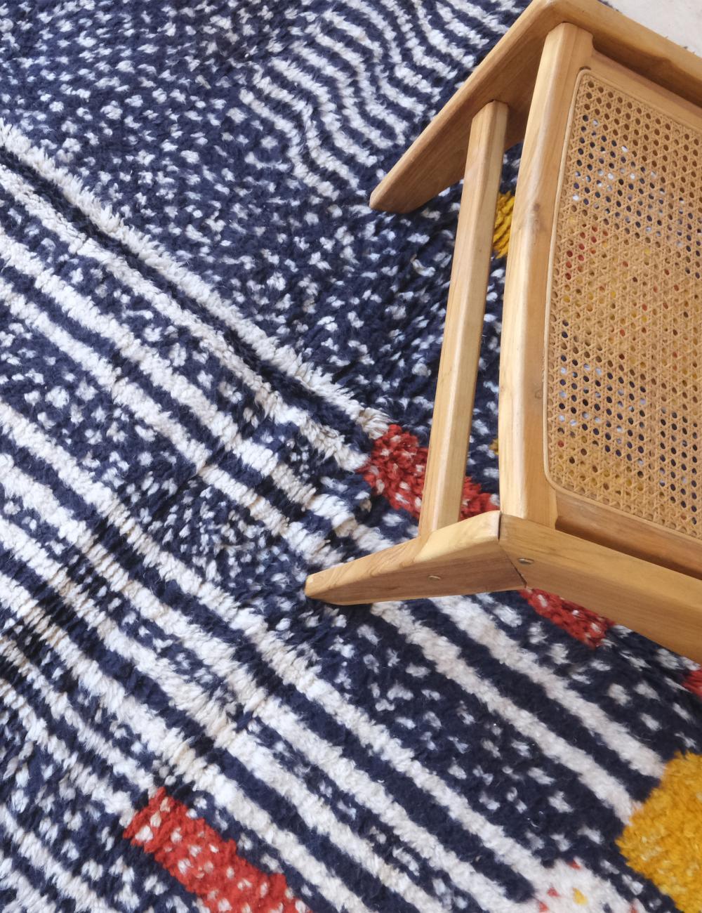 Moroccan Boujad Wool Rug 8.2 x 5.2 ft / 250 x 160 cm - Surcoma