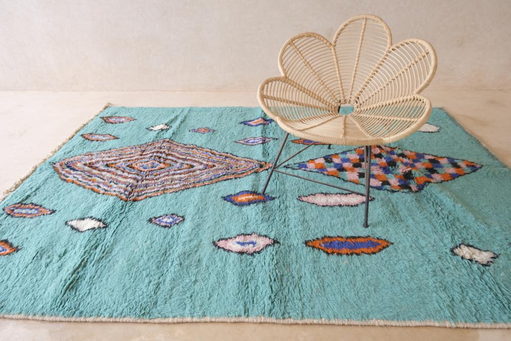 Moroccan Boujad Wool Rug 10.2 x 7.2 ft / 310 x 220 cm - Surcoma