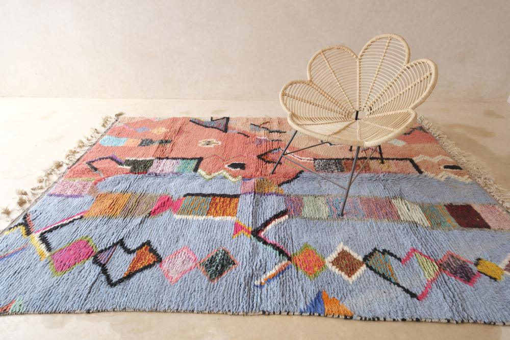 Moroccan Boujad Wool Rug 9.4 x 6.9 ft / 288 x 211 cm - Surcoma