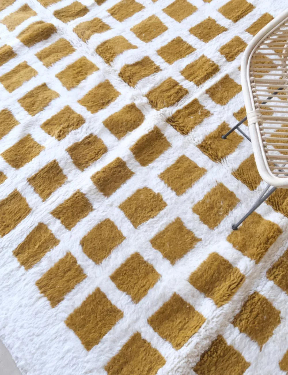 Moroccan Checker Wool Rug 9.5 x 7.7 ft / 290 x 236 cm - Surcoma