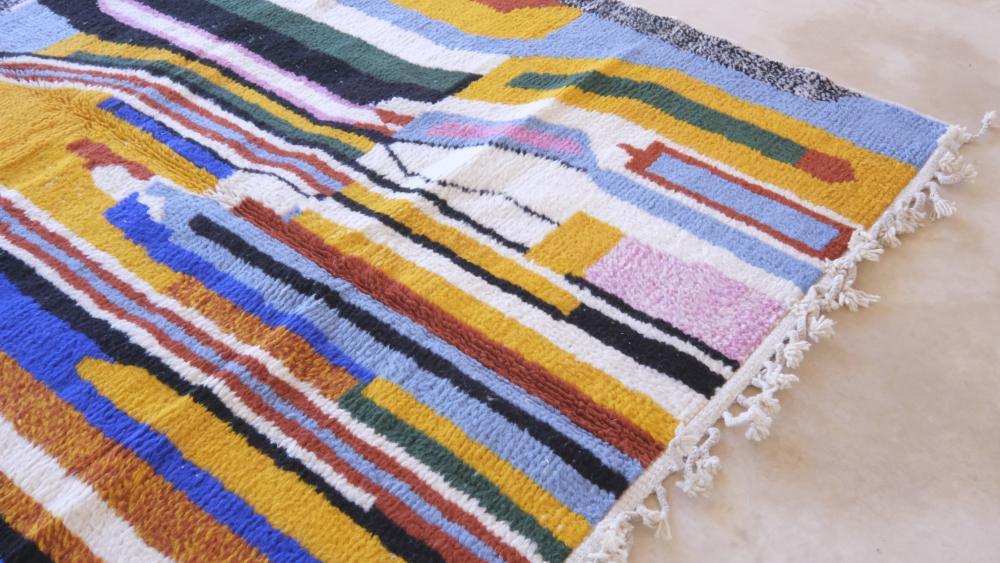 Moroccan Colorful Abstract Rug 9.3 x 7.1 ft / 282 x 219 cm - Surcoma