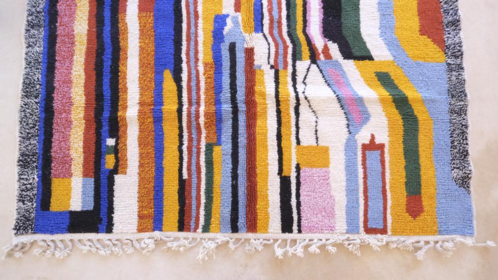Moroccan Colorful Abstract Rug 9.3 x 7.1 ft / 282 x 219 cm - Surcoma
