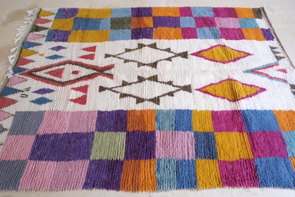 Colorful Boujad Wool Rug 9.8 x 6.7 ft / 300 x 207 cm - Surcoma