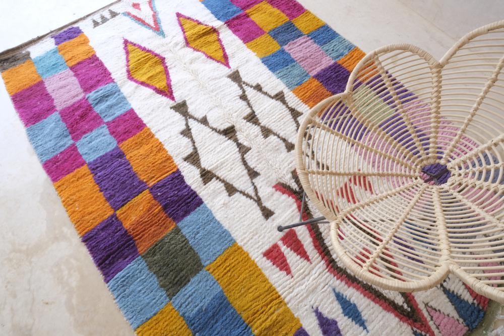 Colorful Boujad Wool Rug 9.8 x 6.7 ft / 300 x 207 cm - Surcoma