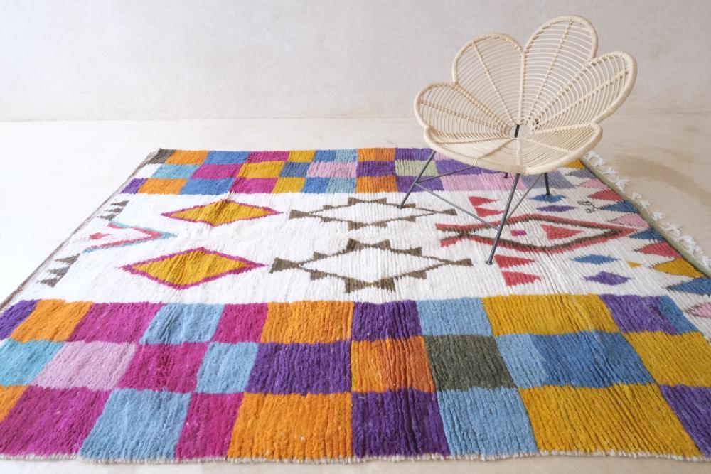 Colorful Boujad Wool Rug 9.8 x 6.7 ft / 300 x 207 cm - Surcoma