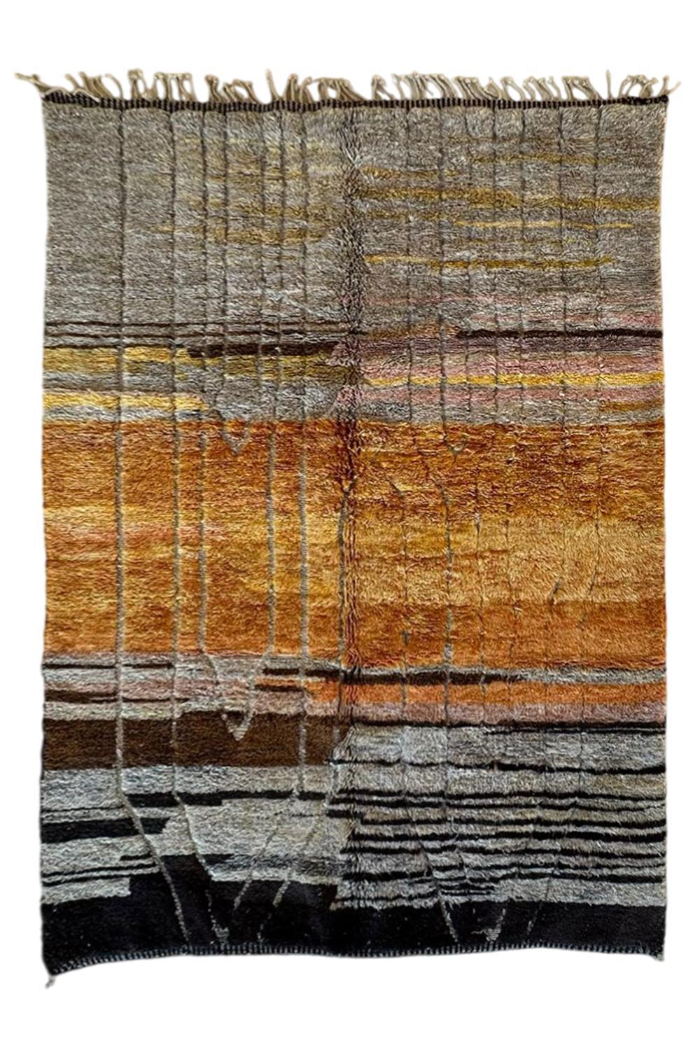 Moroccan Contemporary Wool Rug 10.6 x 7 ft / 322 x 215 cm - Surcoma
