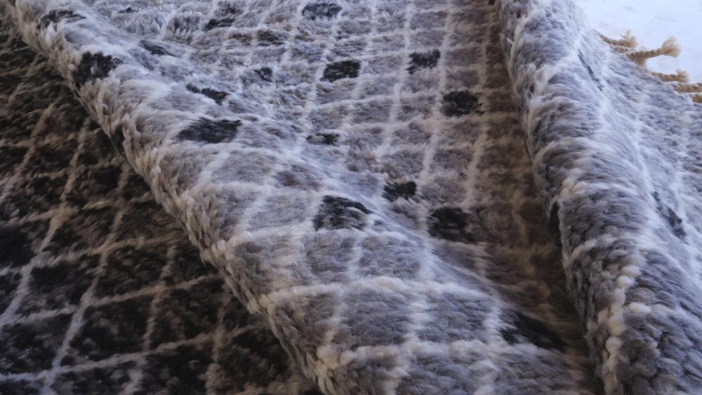 Moroccan Contemporary Gray Rug 9.9 x 8 ft / 302 x 246 cm - Surcoma
