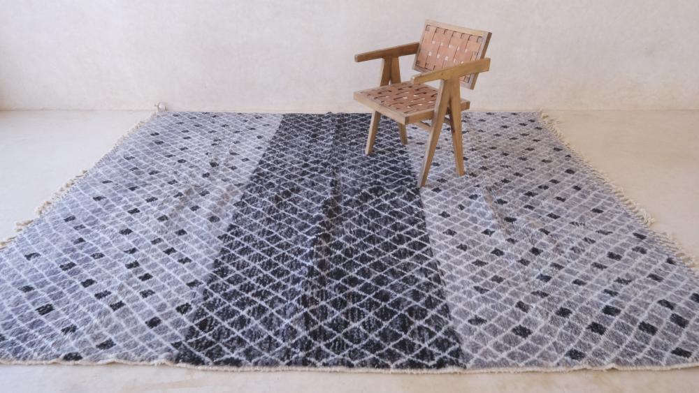 Moroccan Contemporary Gray Rug 9.9 x 8 ft / 302 x 246 cm - Surcoma