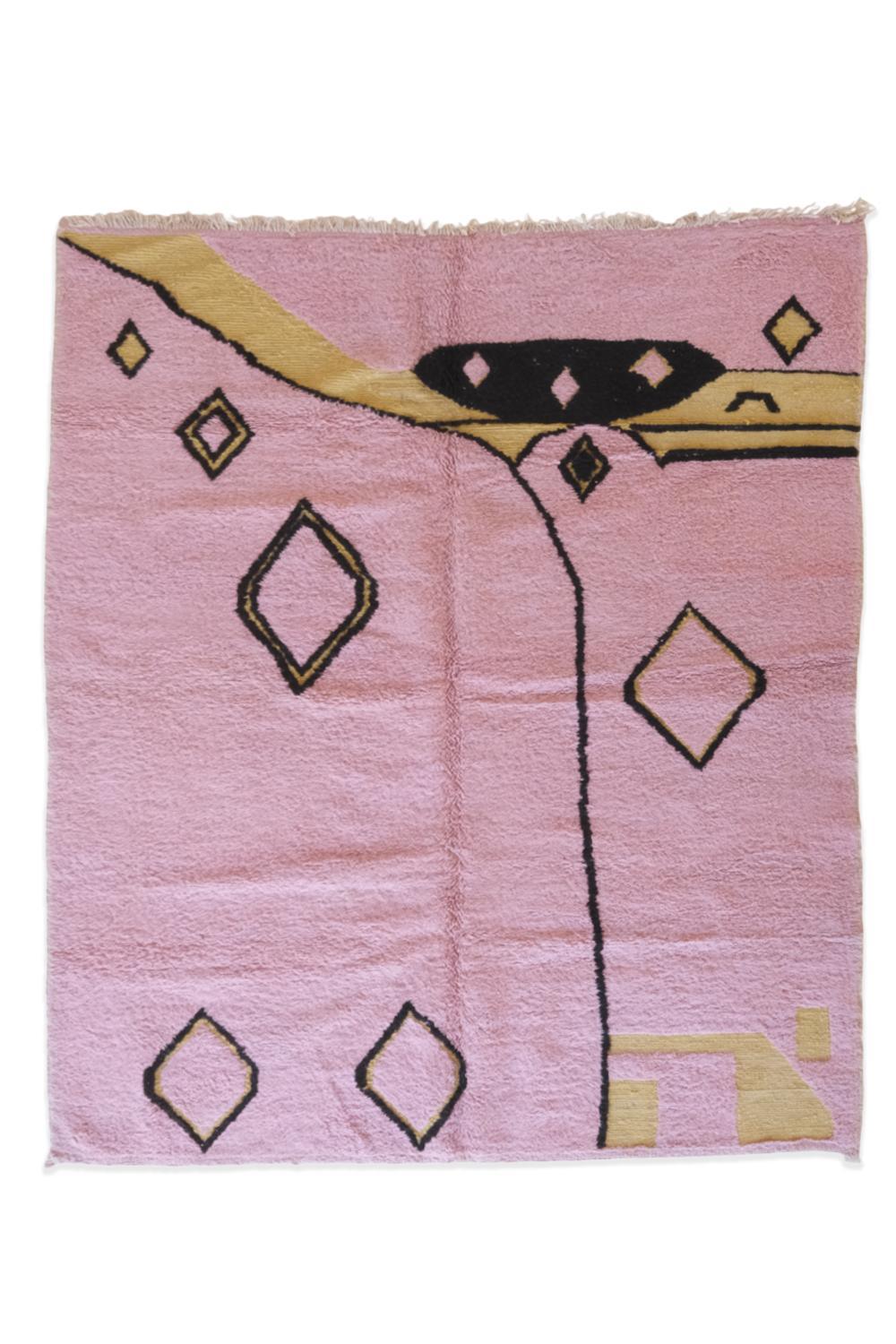 Moroccan Contemporary Pink Rug 9.8 x 8 ft / 298 x 245 cm - Surcoma