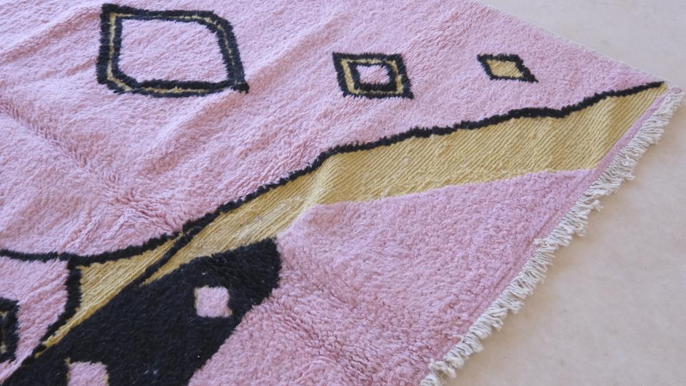Moroccan Contemporary Pink Rug 9.8 x 8 ft / 298 x 245 cm - Surcoma