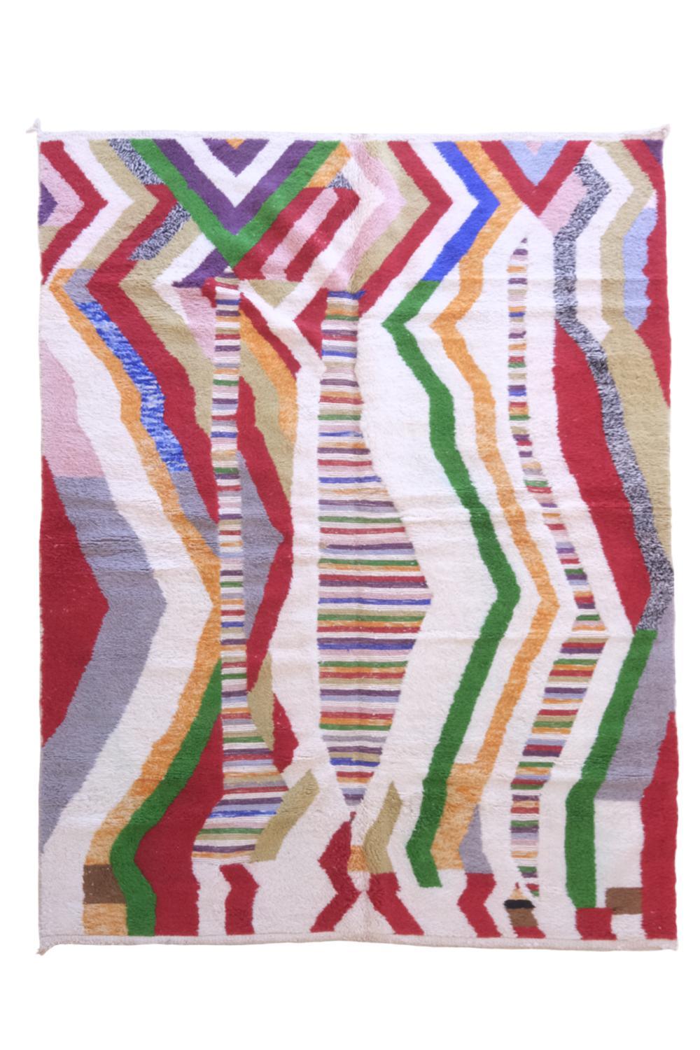 Moroccan Contemporary Wool Rug 11.2 x 8.1 ft / 341 x 247 cm - Surcoma