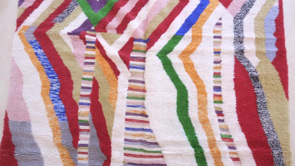 Moroccan Contemporary Wool Rug 11.2 x 8.1 ft / 341 x 247 cm - Surcoma