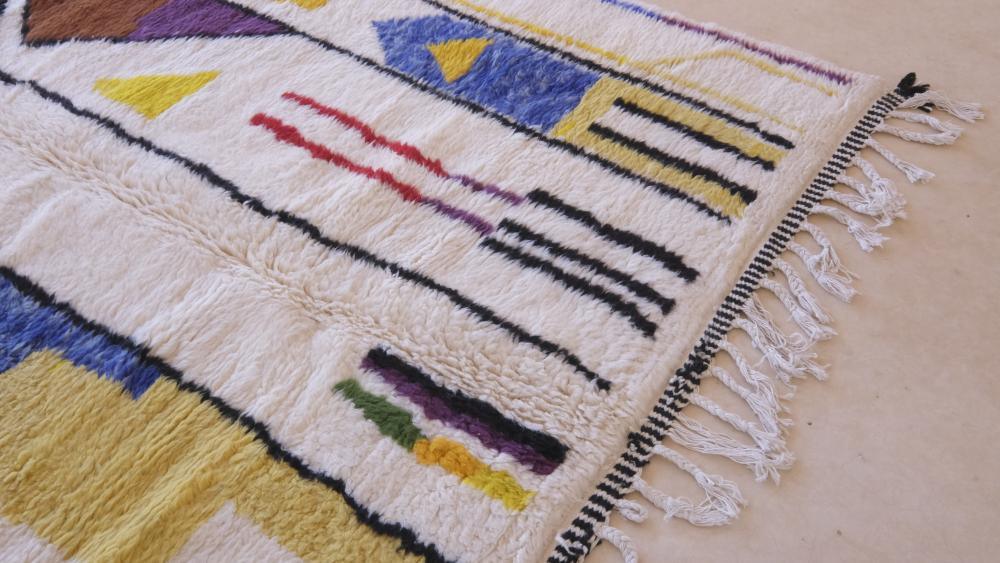 Moroccan Contemporary Wool Rug 9.5 x 6.6 ft / 289 x 203 cm - Surcoma