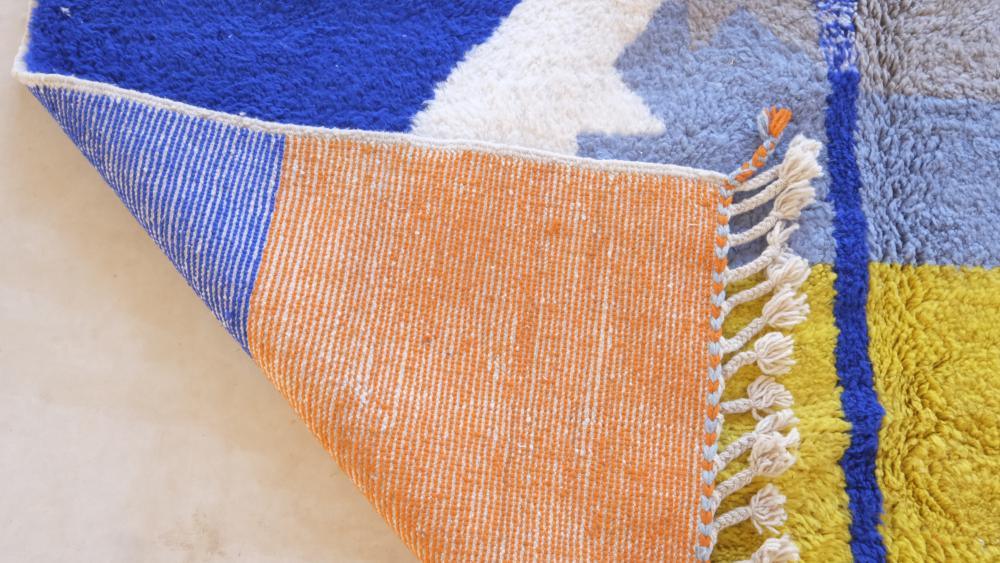 Moroccan Contemporary Wool Rug 7.8 x 7.1 ft / 239 x 219 cm - Surcoma