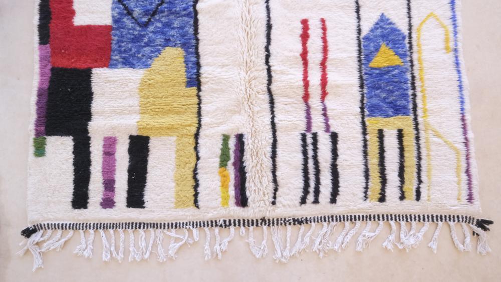 Moroccan Contemporary Wool Rug 9.5 x 6.6 ft / 289 x 203 cm - Surcoma