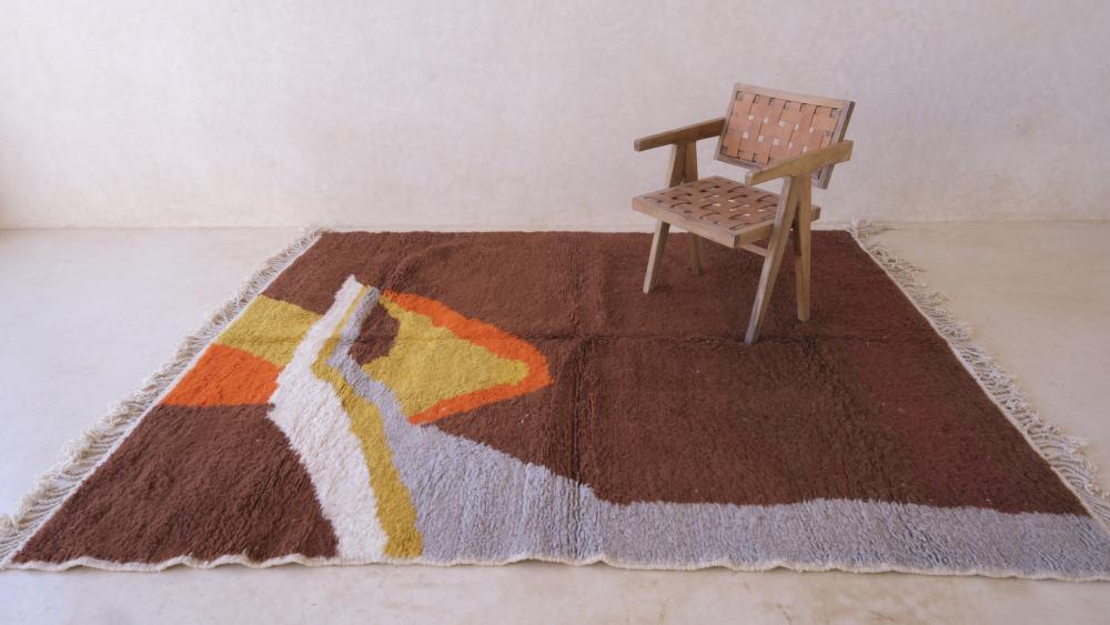 Moroccan Contemporary Wool Rug 8.8 x 6.9 ft / 269 x 213 cm - Surcoma