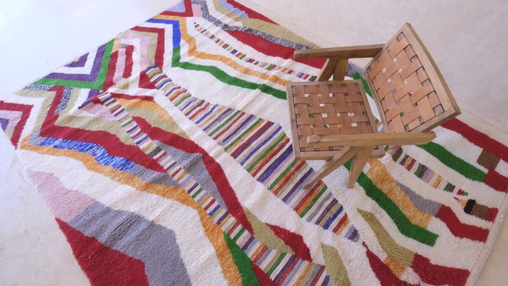Moroccan Contemporary Wool Rug 11.2 x 8.1 ft / 341 x 247 cm - Surcoma