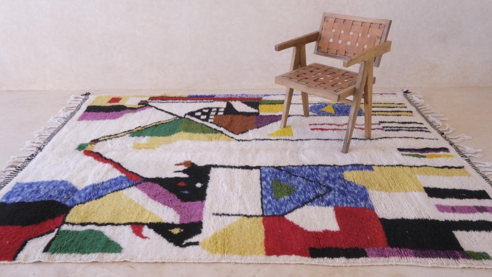 Moroccan Contemporary Wool Rug 9.5 x 6.6 ft / 289 x 203 cm - Surcoma