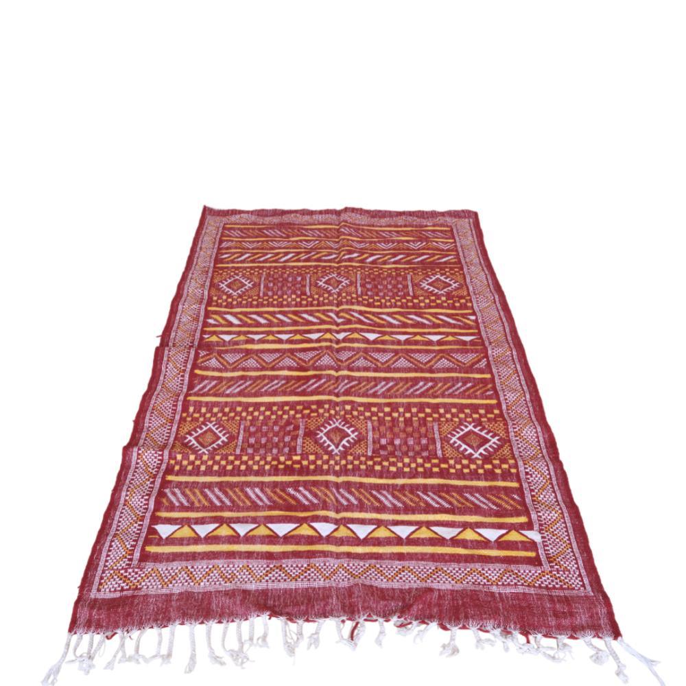 Moroccan Ethnic Chic Red kilim rug 8.2 x 5 ft / 249 x 154 cm - Surcoma