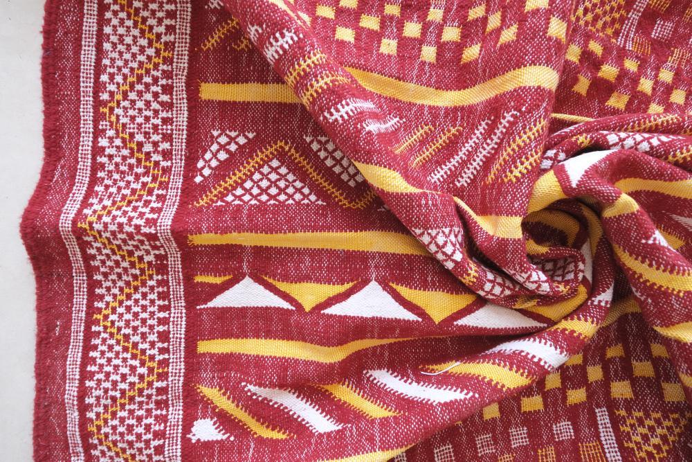 Moroccan Ethnic Chic Red kilim rug 8.2 x 5 ft / 249 x 154 cm - Surcoma