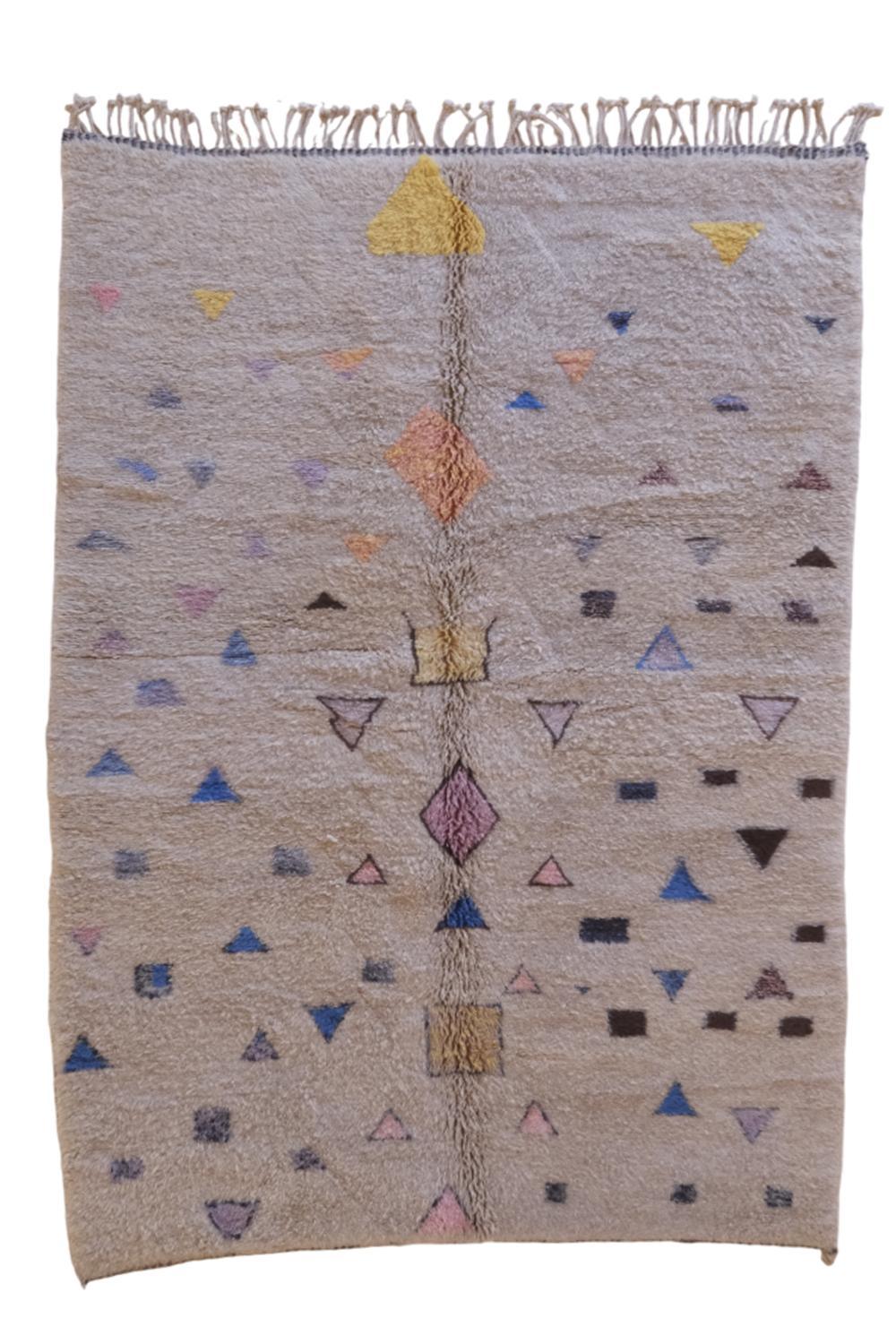 Moroccan Modern Beni MRirt Rug 8.4 x 5.6 ft / 255 x 173 cm - Surcoma
