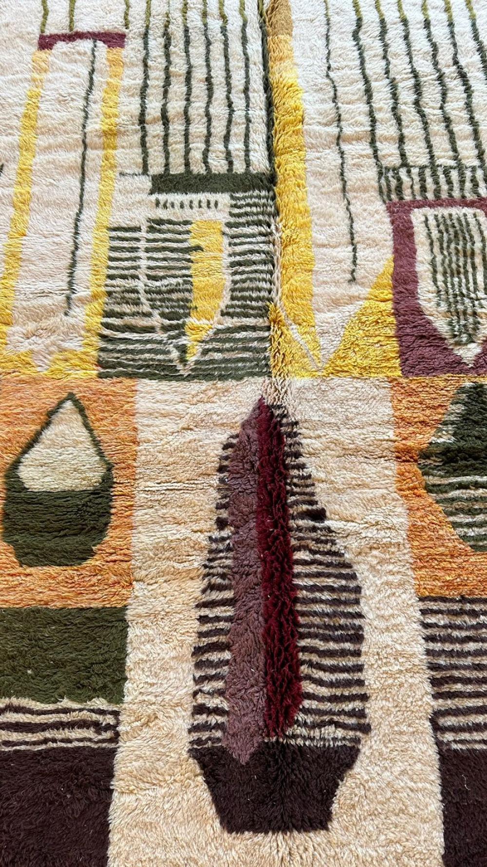 Moroccan Modern Beni MRirt Rug 9.6 x 7 ft / 292 x 216 cm - Surcoma