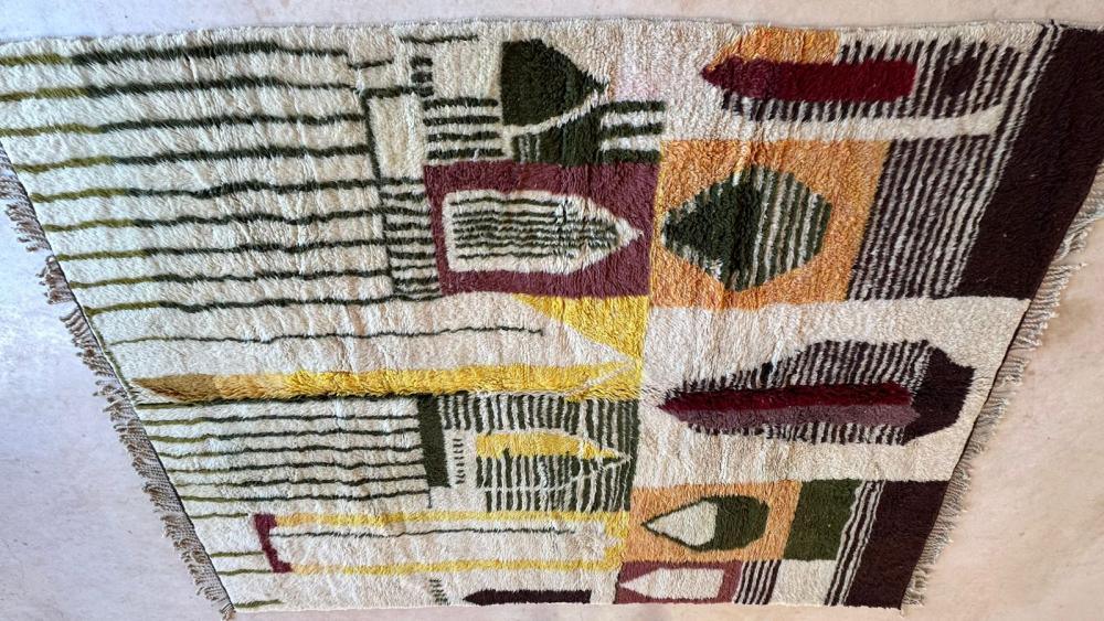Moroccan Modern Beni MRirt Rug 9.6 x 7 ft / 292 x 216 cm - Surcoma