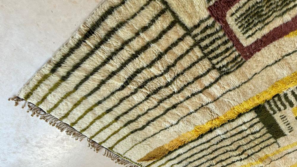 Moroccan Modern Beni MRirt Rug 9.6 x 7 ft / 292 x 216 cm - Surcoma