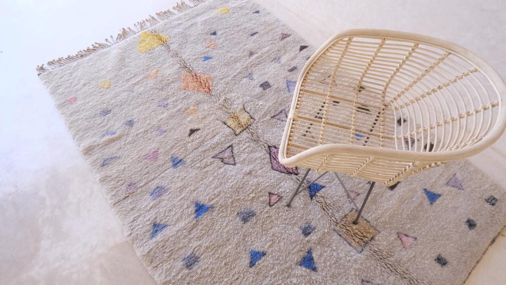 Moroccan Modern Beni MRirt Rug 8.4 x 5.6 ft / 255 x 173 cm - Surcoma