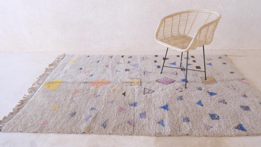 Moroccan Modern Beni MRirt Rug 8.4 x 5.6 ft / 255 x 173 cm - Surcoma