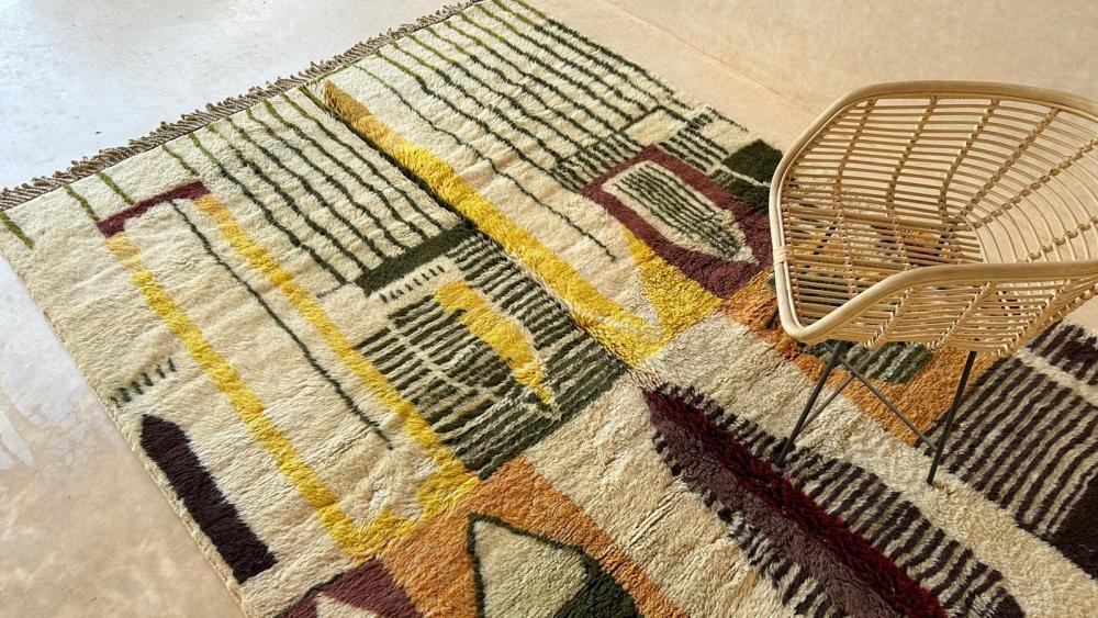 Moroccan Modern Beni MRirt Rug 9.6 x 7 ft / 292 x 216 cm - Surcoma