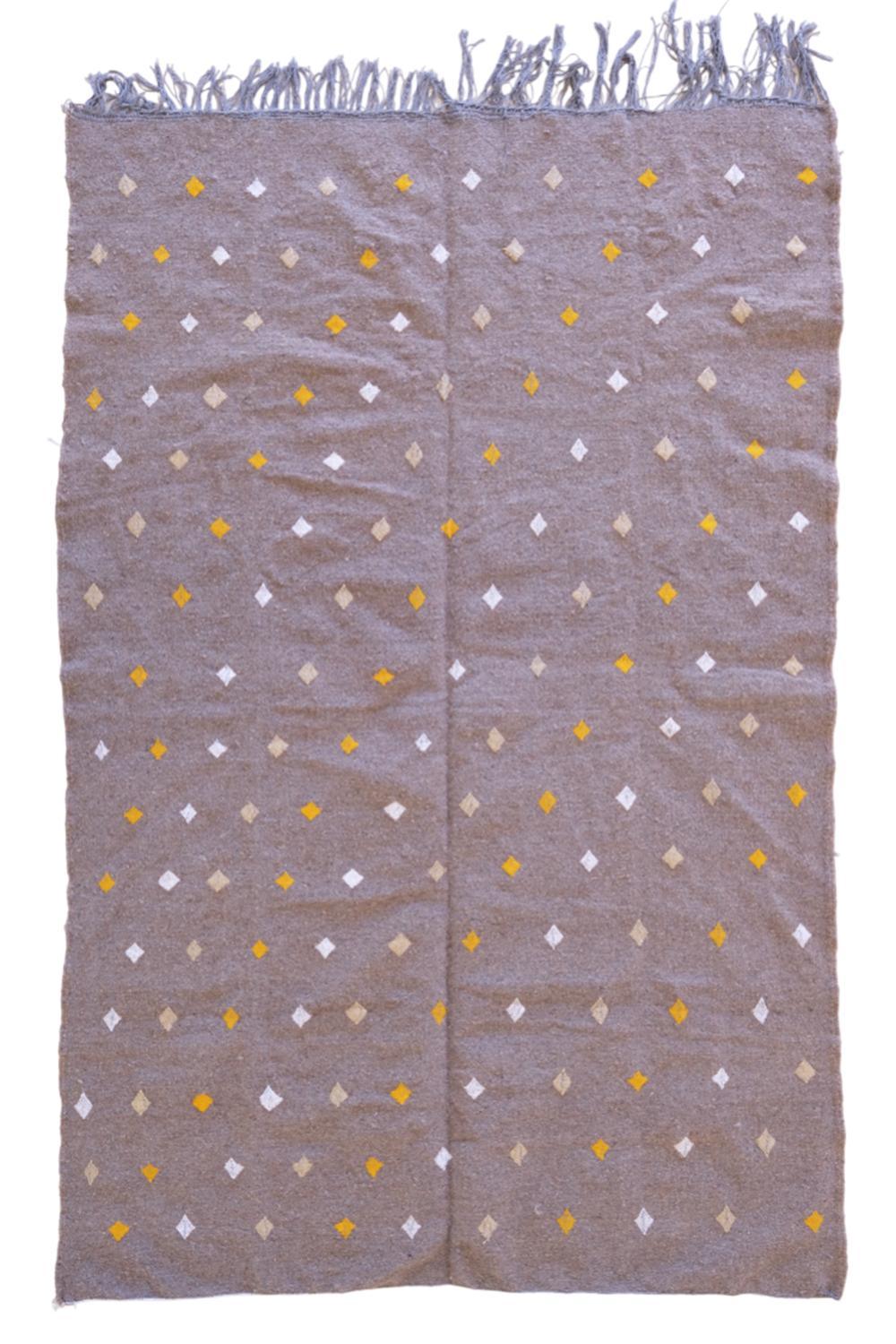 Moroccan Modern Kilim Beni Ourain Rug 7.5 x 4.9 ft / 230 x 152 cm - Surcoma