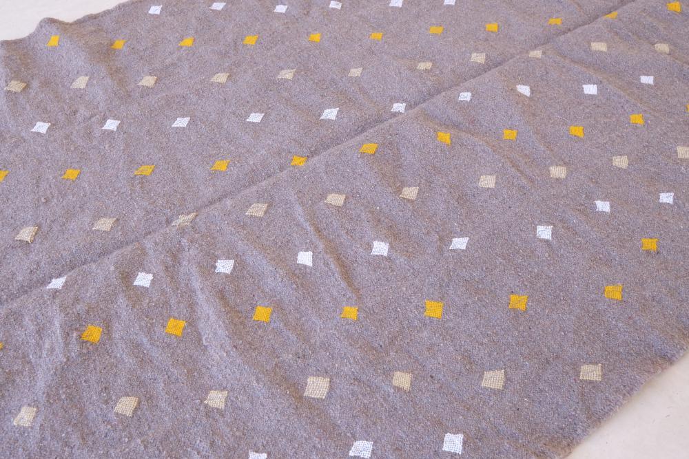 Moroccan Modern Kilim Beni Ourain Rug 7.5 x 4.9 ft / 230 x 152 cm - Surcoma