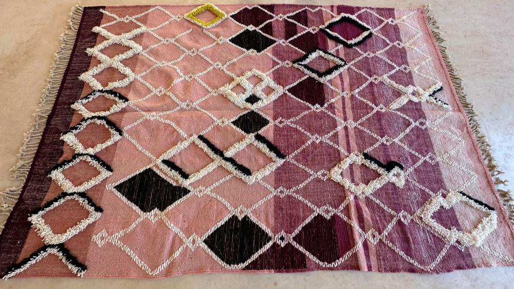 Moroccan Modern Kilim Rug 9.5 x 6.7 ft / 289 x 206 cm - Surcoma