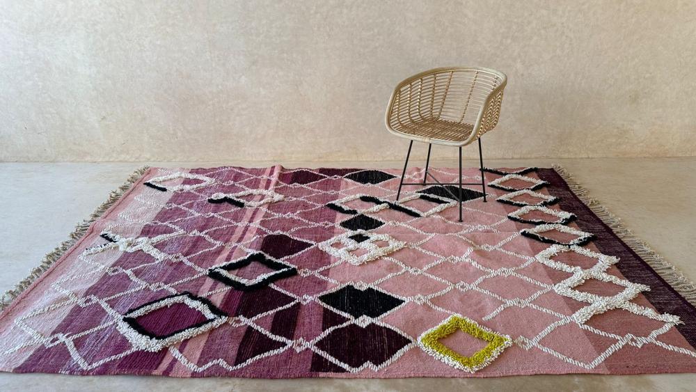 Moroccan Modern Kilim Rug 9.5 x 6.7 ft / 289 x 206 cm - Surcoma