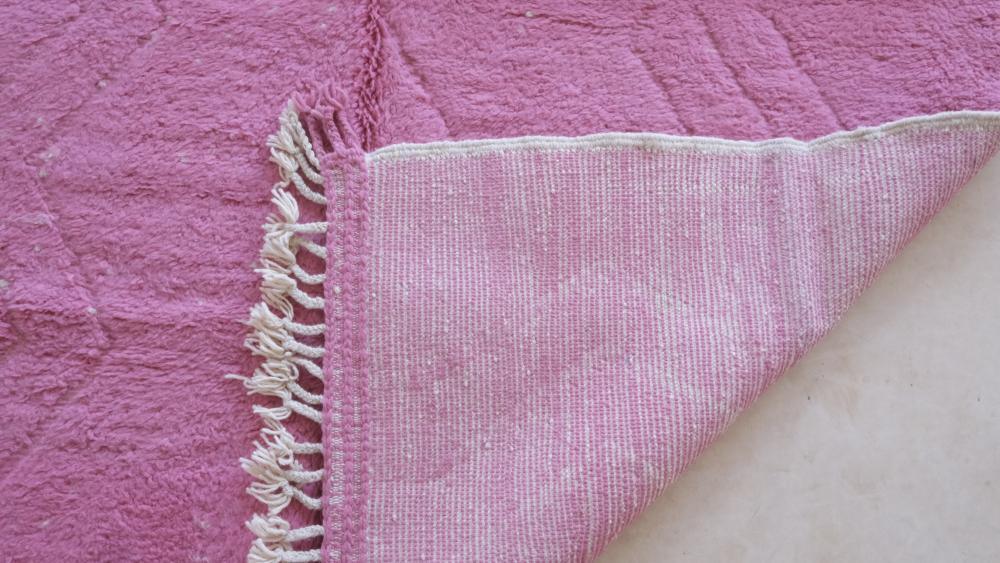 Moroccan Modern Pink Wool Rug 9.7 x 6.6 ft / 296 x 204 cm - Surcoma