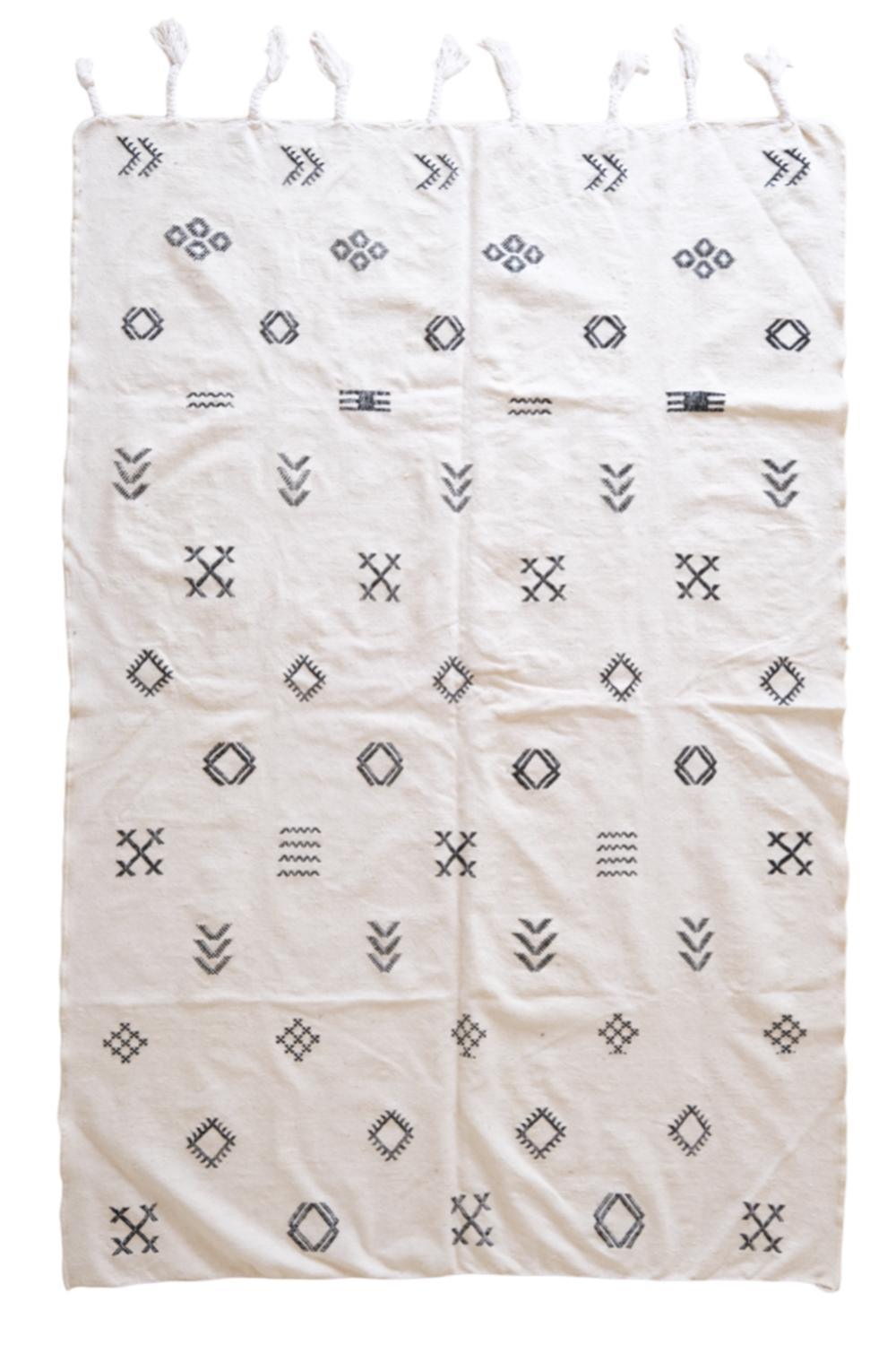 Moroccan Modern White Kilim Rug 9.6 x 6.5 ft / 294 x 199 cm - Surcoma