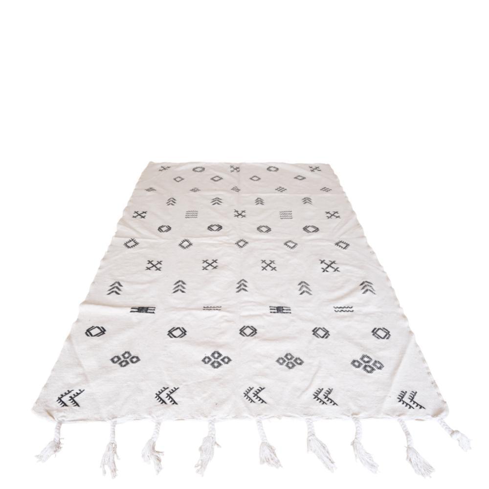 Moroccan Modern White Kilim Rug 9.6 x 6.5 ft / 294 x 199 cm - Surcoma