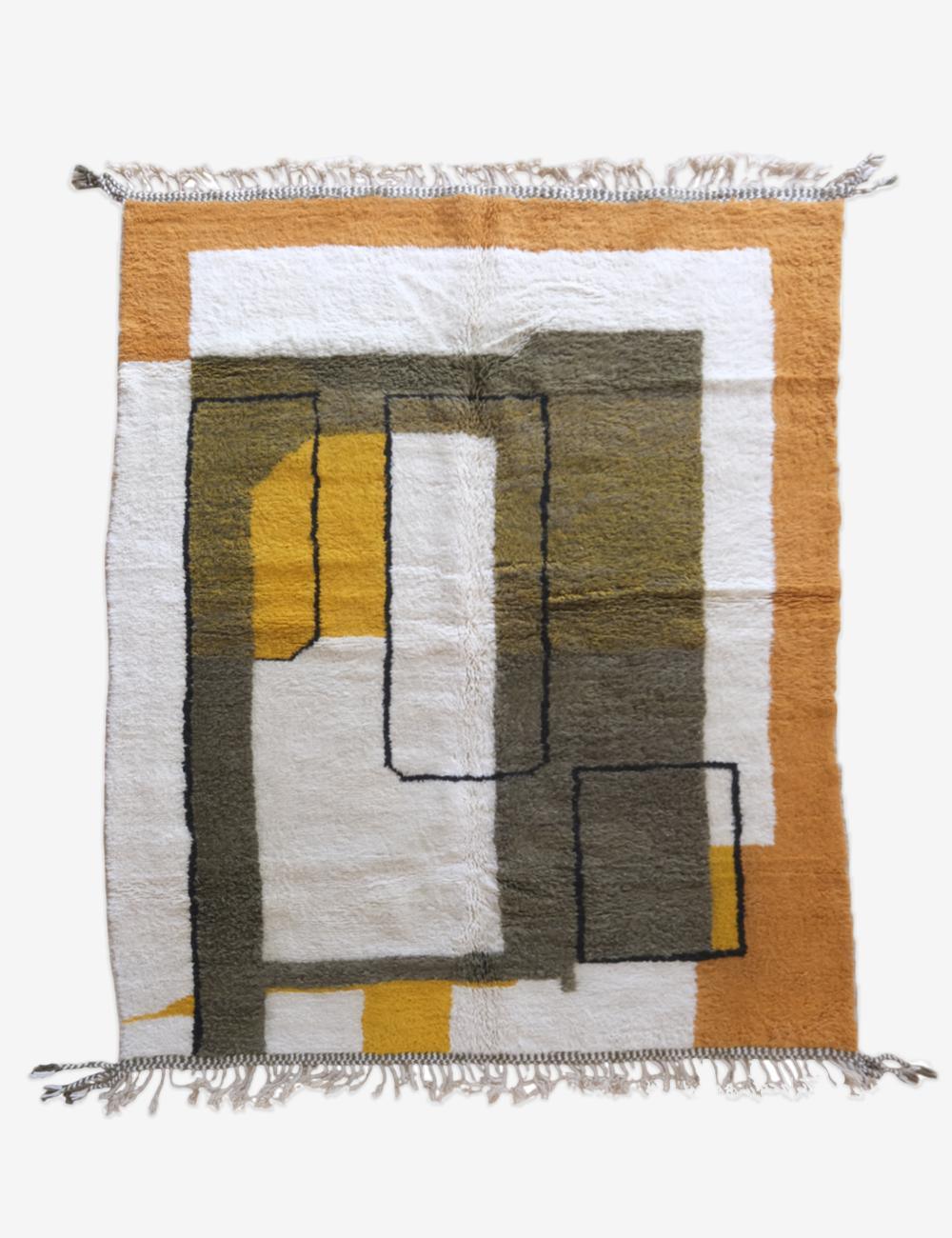 Moroccan Modern Wool Rug 9 x 7.4 ft / 273 x 227 cm - Surcoma