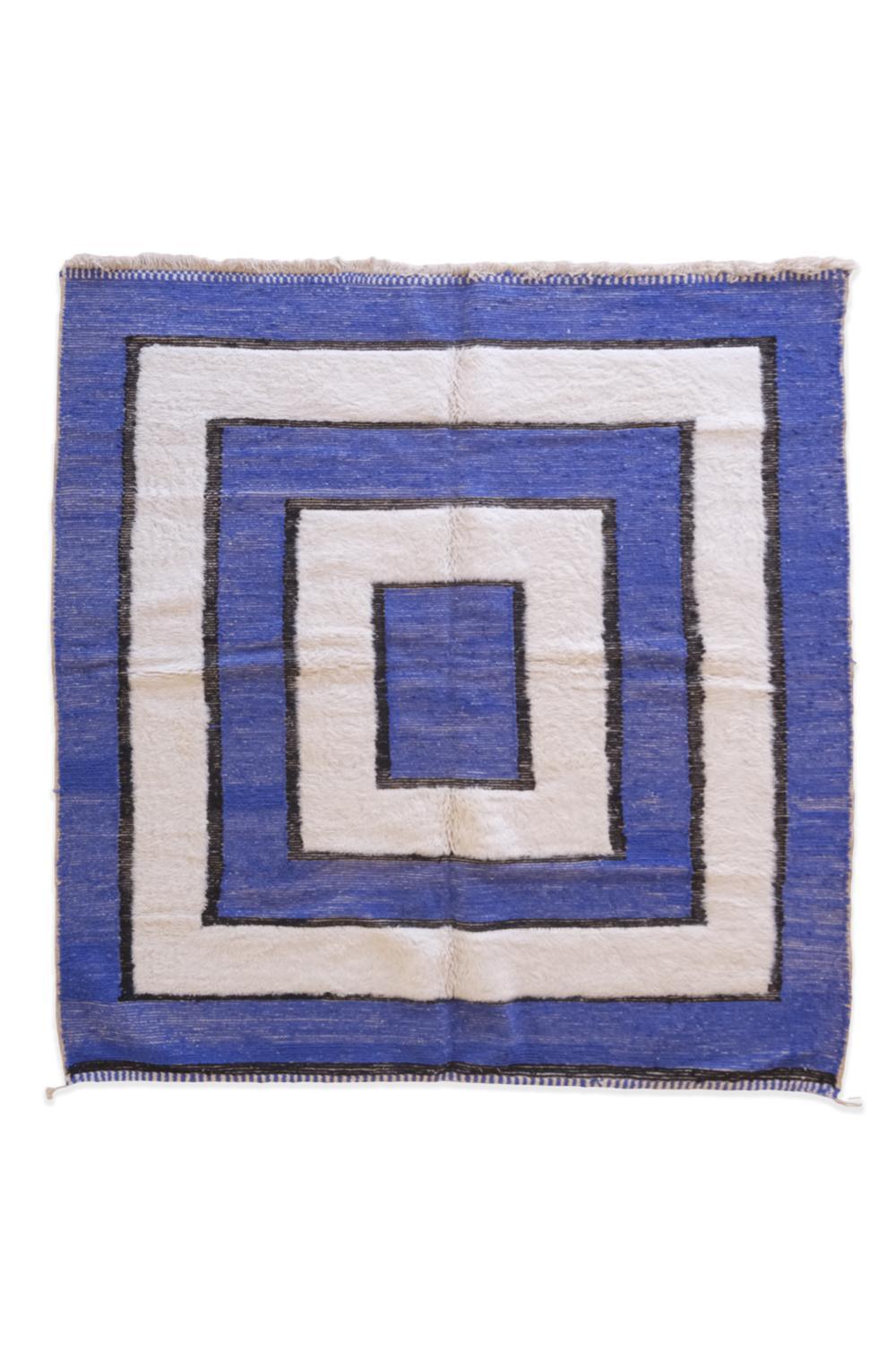 Moroccan Modern Wool Rug 8.1 x 7.6 ft / 247 x 233 cm - Surcoma