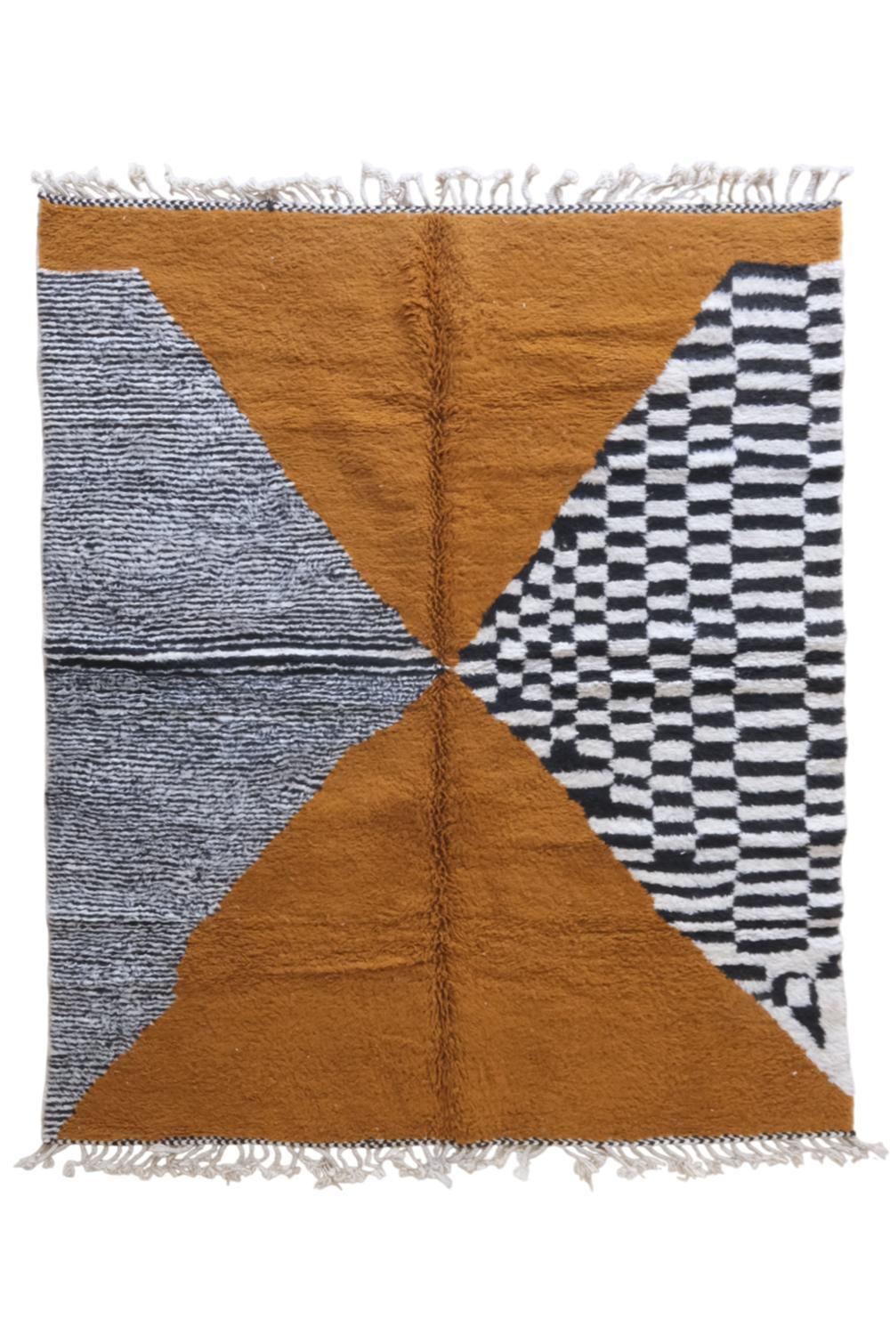 Moroccan Modern Wool Rug 8.8 x 6.9 ft / 268 x 212 cm - Surcoma