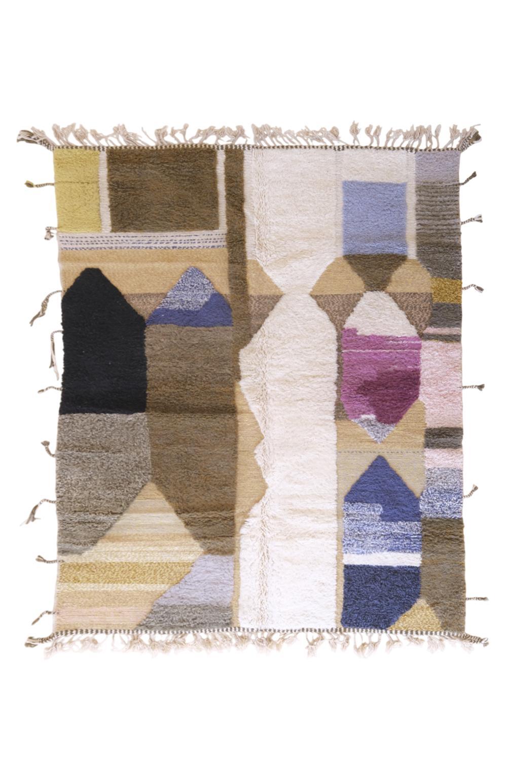 Moroccan Modern Wool Rug - 9 x 7.1 ft / 273 x 218 cm - Surcoma