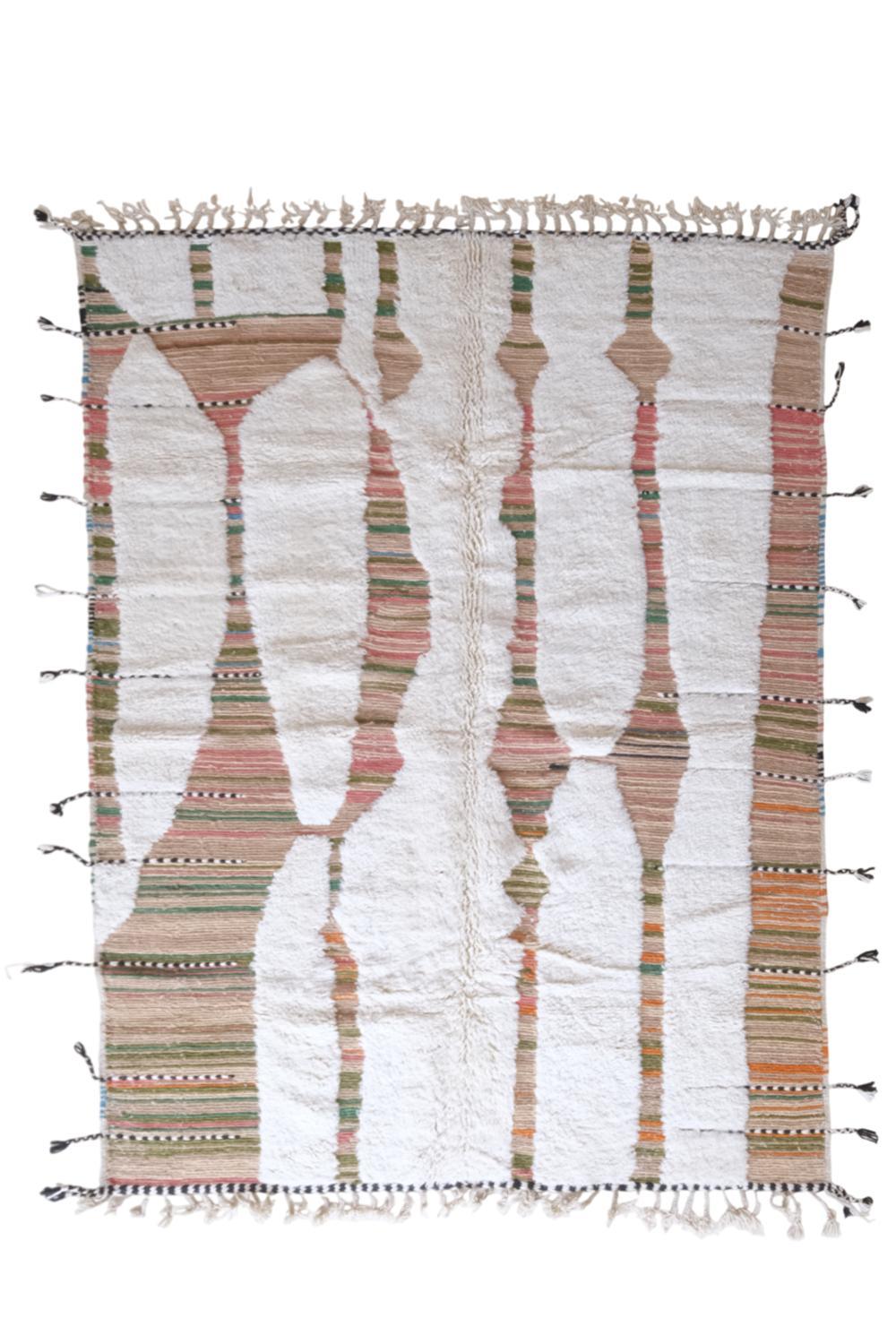2020s Moroccan Modern Wool Rug 9.2 x 6.7 ft / 281 x 205 cm - Surcoma