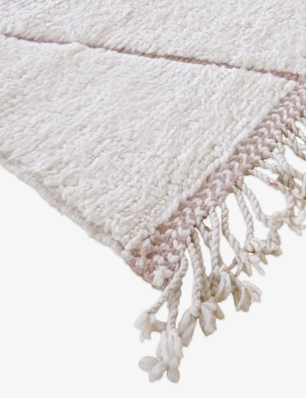 White Moroccan Modern Wool Rug 9.7 x 8.3 ft / 296 x 255 cm - Surcoma