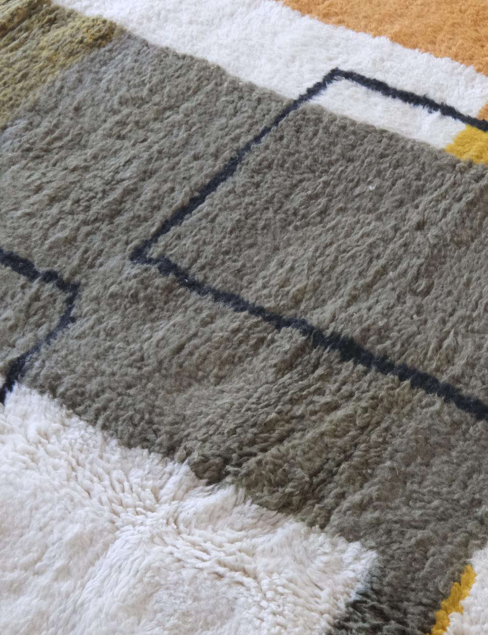 Moroccan Modern Wool Rug 9 x 7.4 ft / 273 x 227 cm - Surcoma