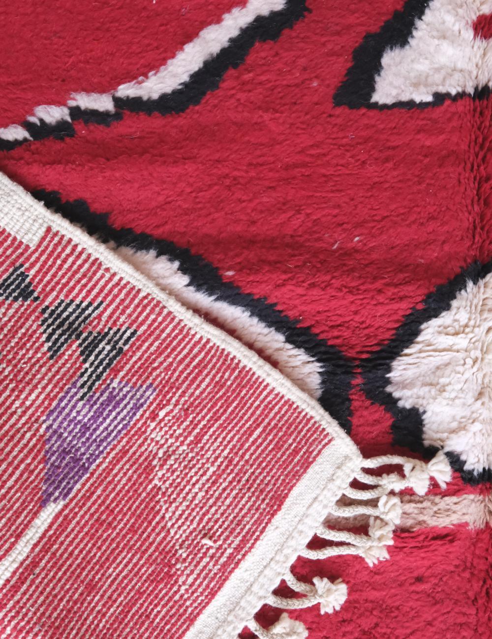 Red Moroccan Abstract Rug 9.7 x 8 ft / 295 x 245 cm - Surcoma