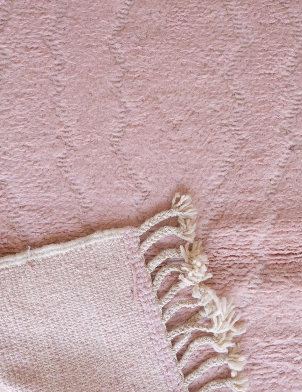 Pink Moroccan Modern Wool Rug 9.4 x 8.3 ft / 285 x 254 cm - Surcoma