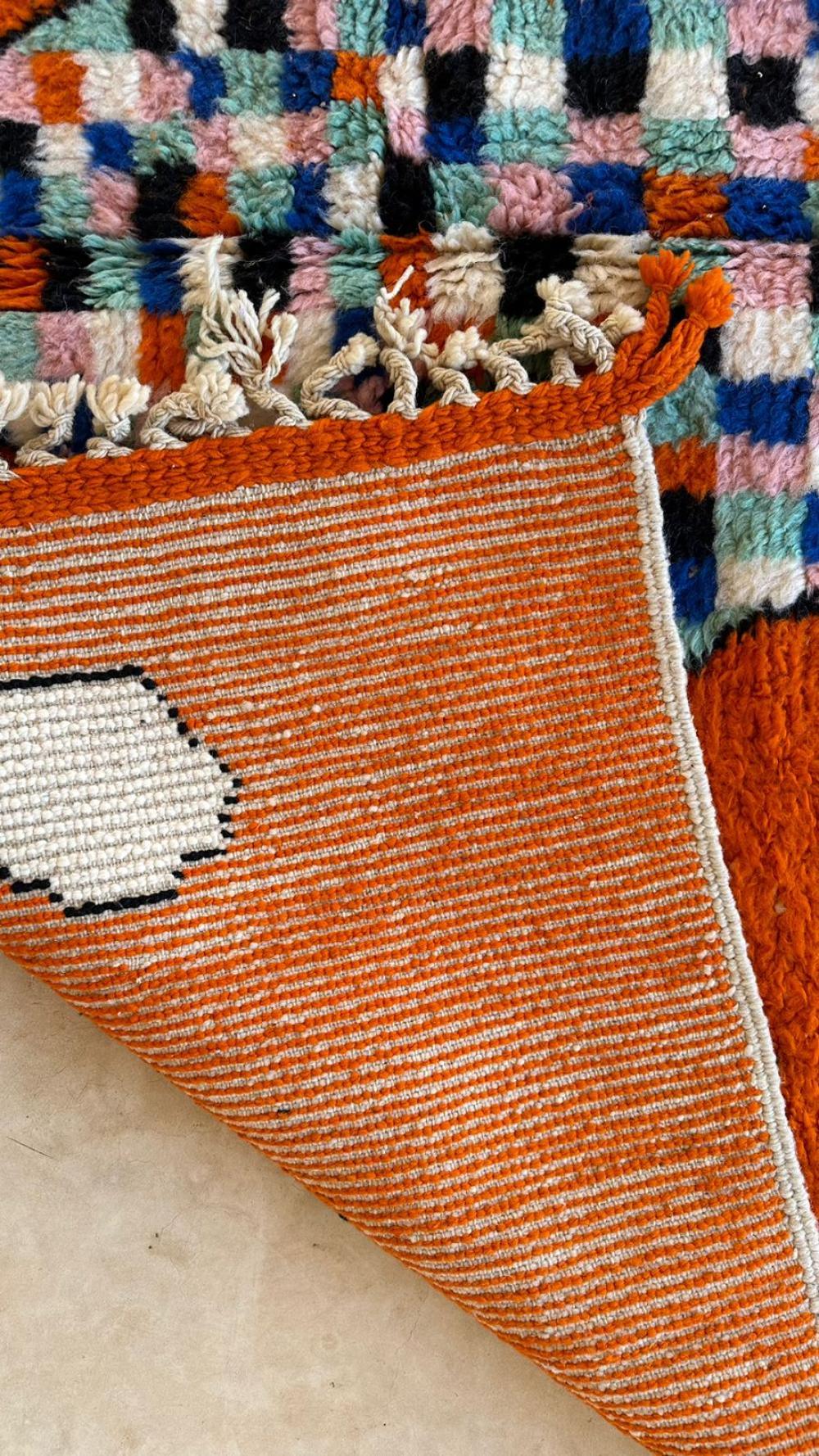 Moroccan Orange Modern Wool Rug 9.5 x 6.7 ft / 289 x 206 cm - Surcoma